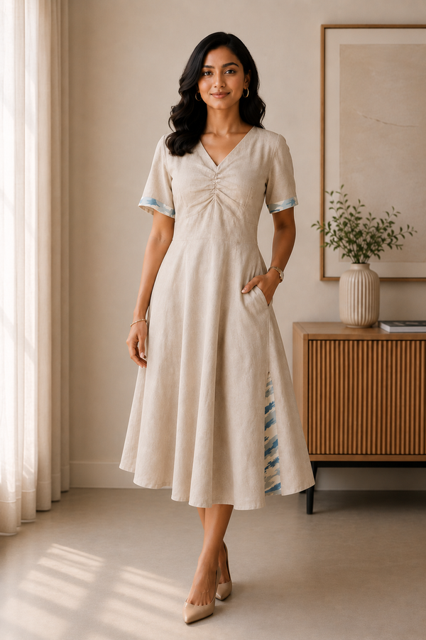 Classic Ivory Flow Dress