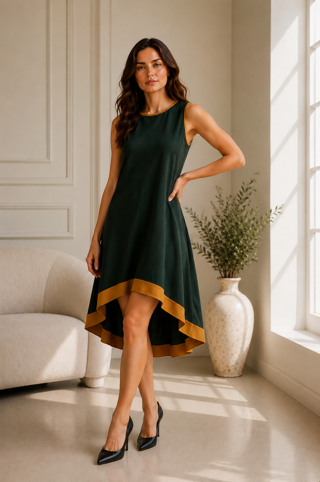 Serene Green Midi Dress