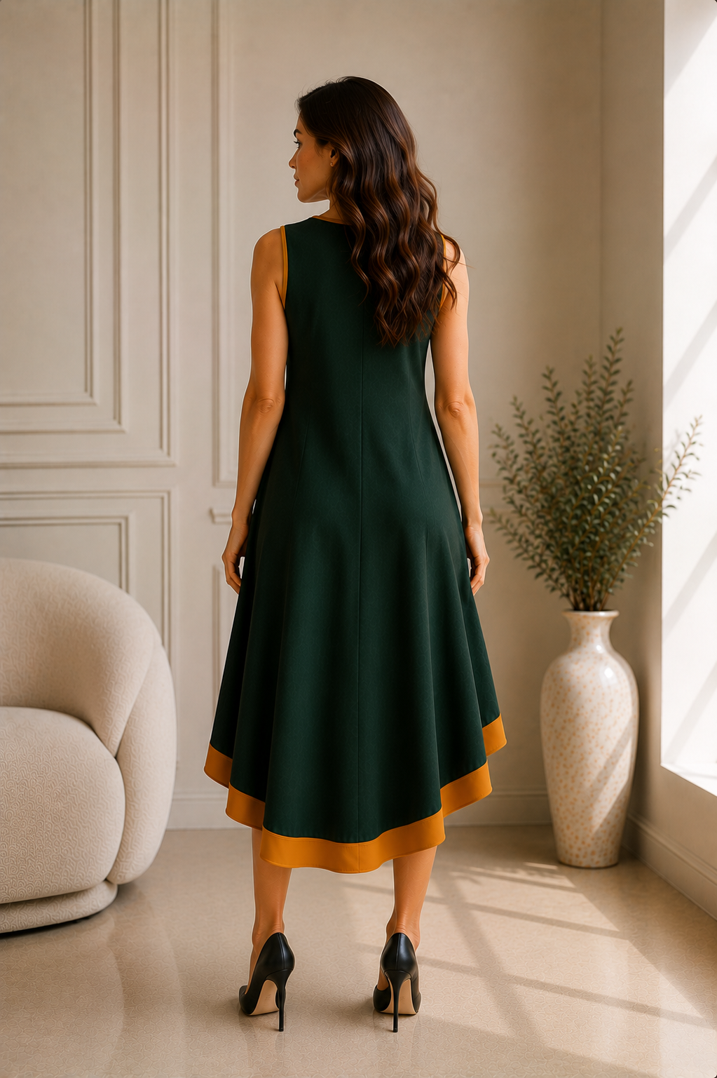 Serene Green Midi Dress