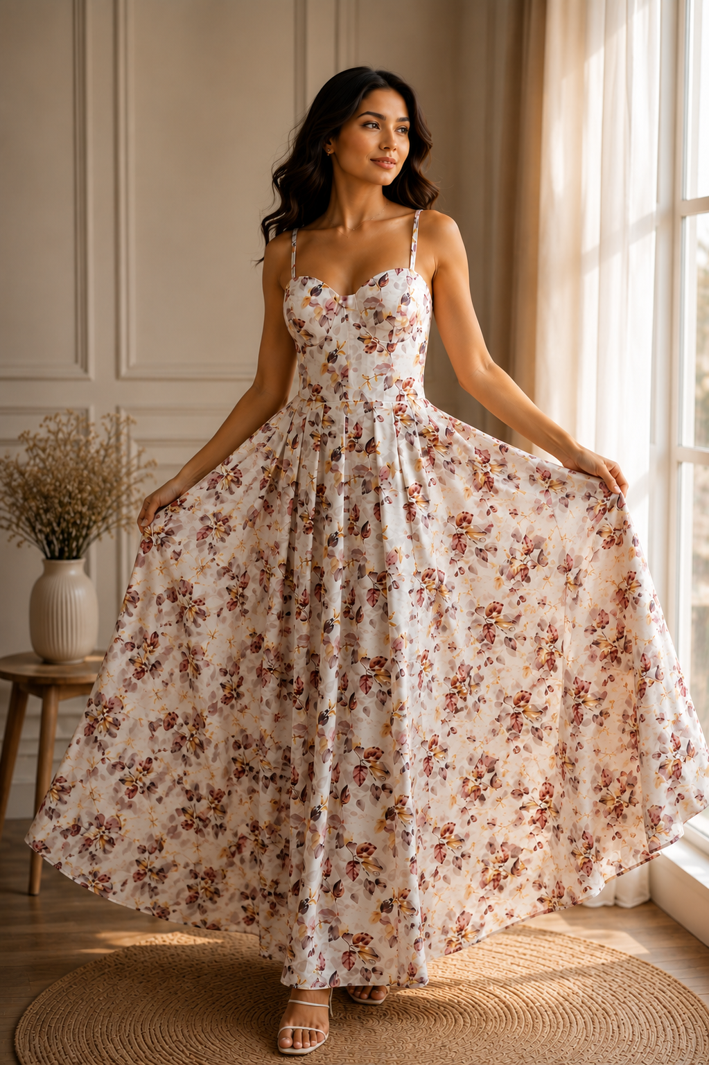 Petal Poise Long Dress