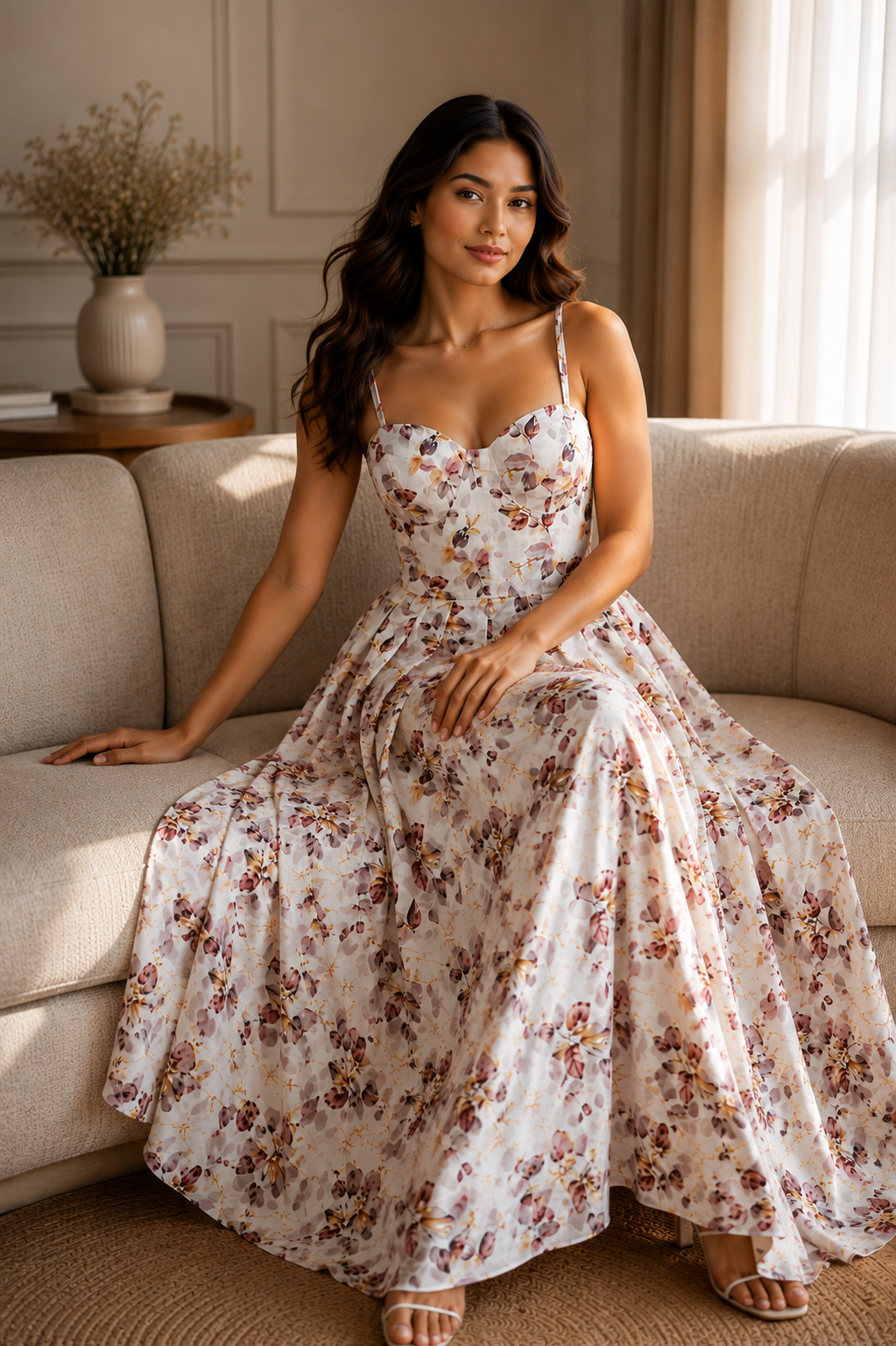 Petal Poise Long Dress