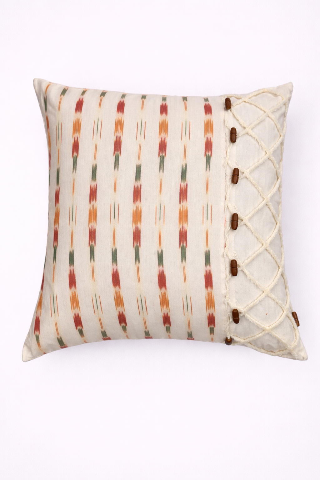 Vertical Cubic Ikat Cushion