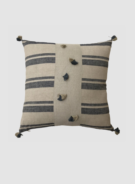 Beige Minas Khadi Cushion