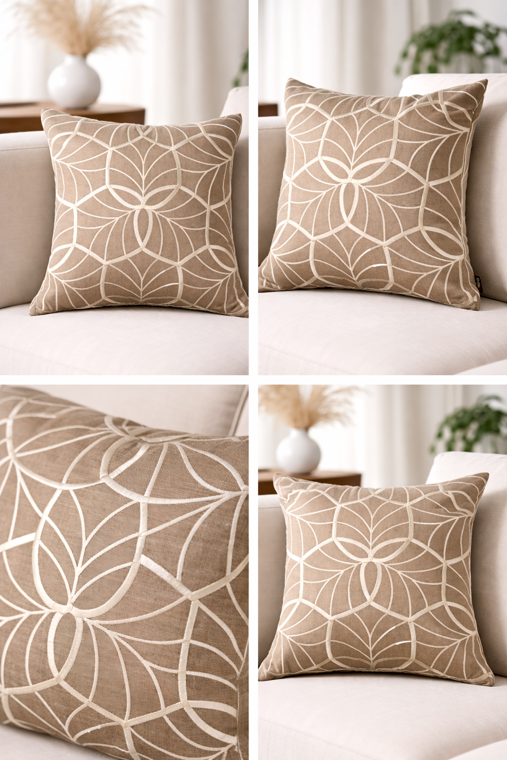 White Cotyledon Cushion