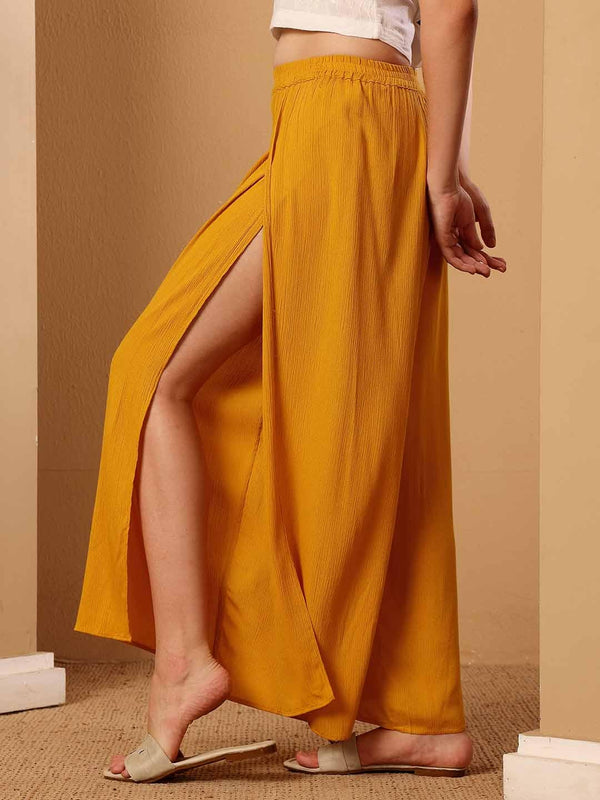 Flowy Mustard Viscose Pants