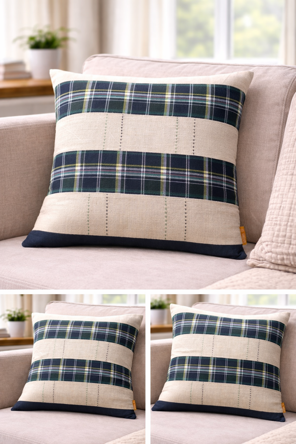 Tartan Track Cushion