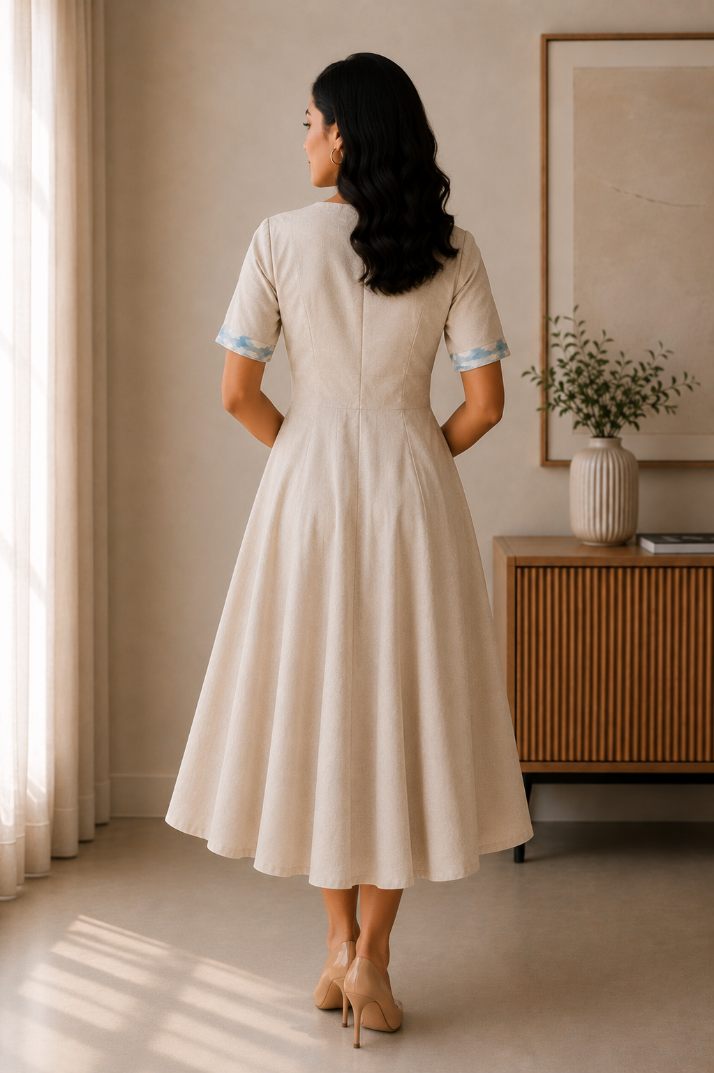 Classic Ivory Flow Dress