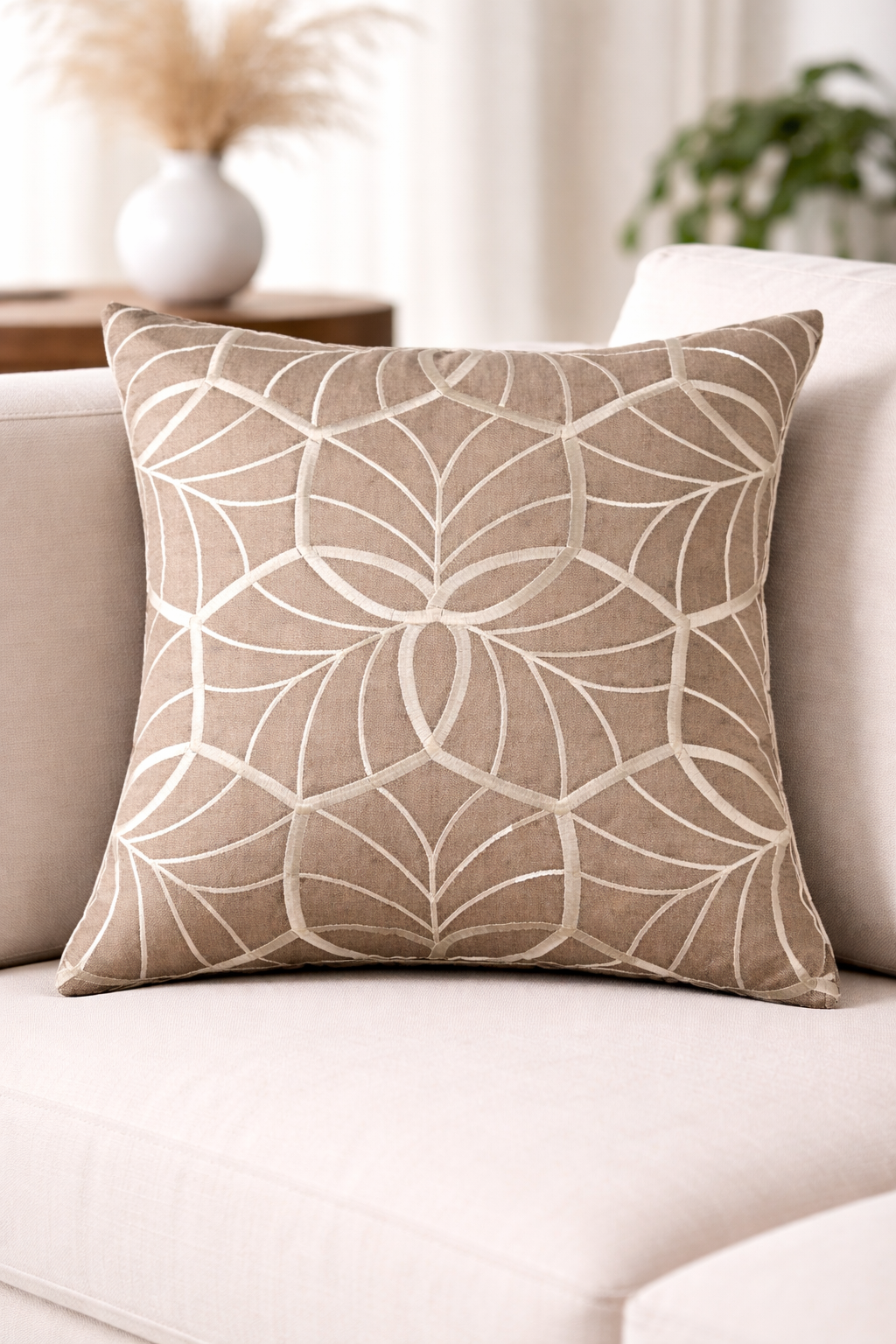 White Cotyledon Cushion