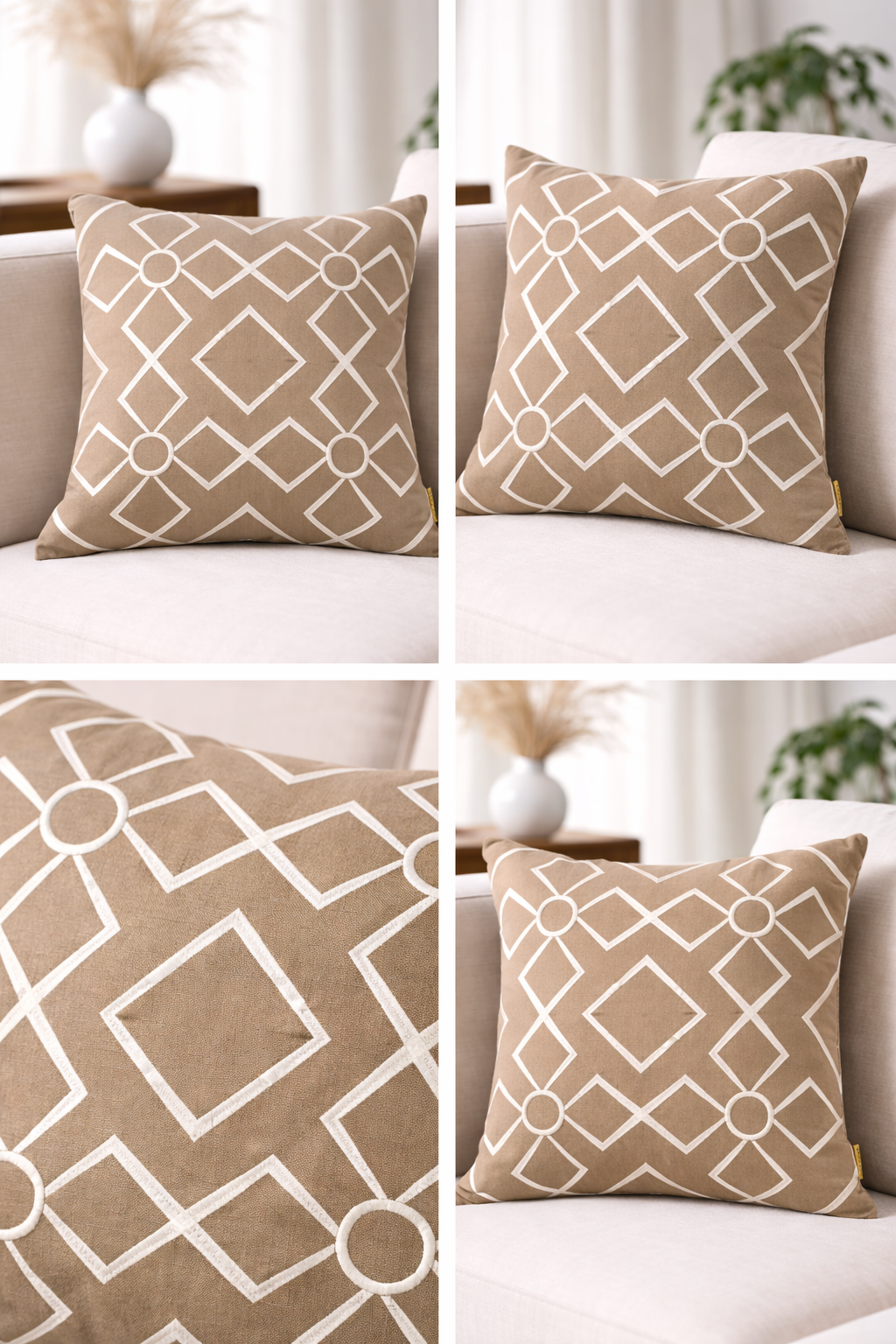 Central Diamond Cushion