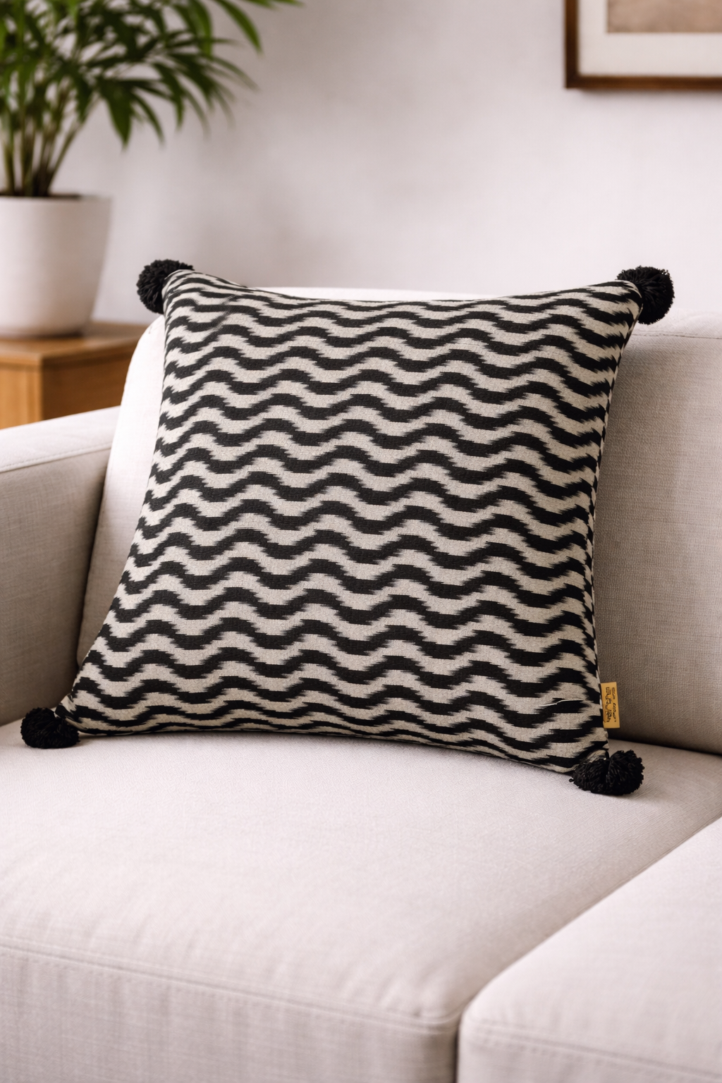 Wave Ikat Cushion
