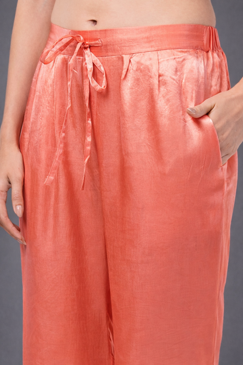 Satin Drawstring Pant