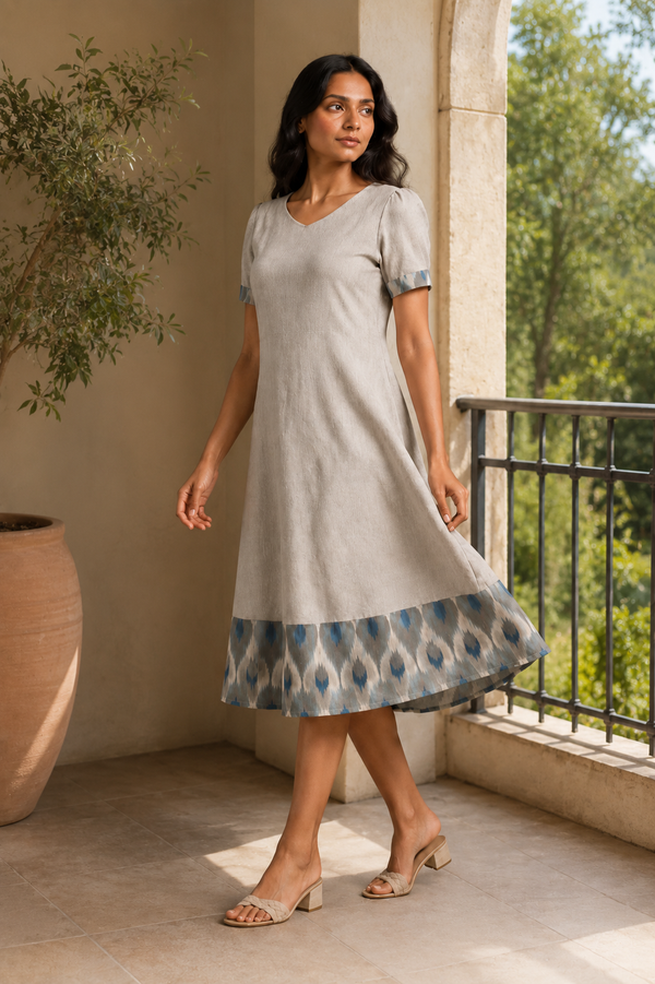 Blue Echo Midi Dress