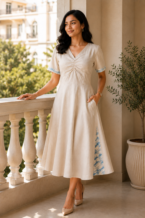 Classic Ivory Flow Dress
