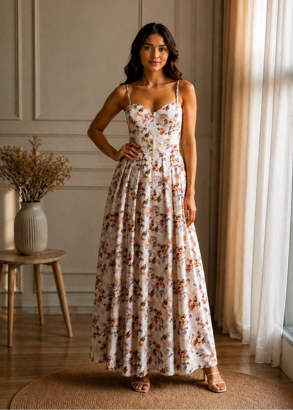 Petal Poise Long Dress