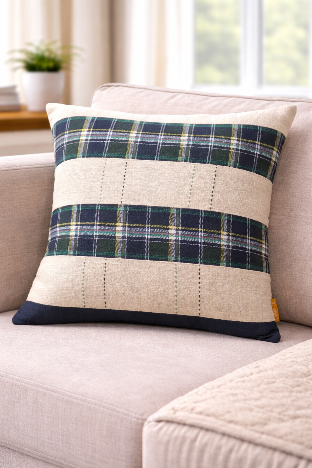 Tartan Track Cushion