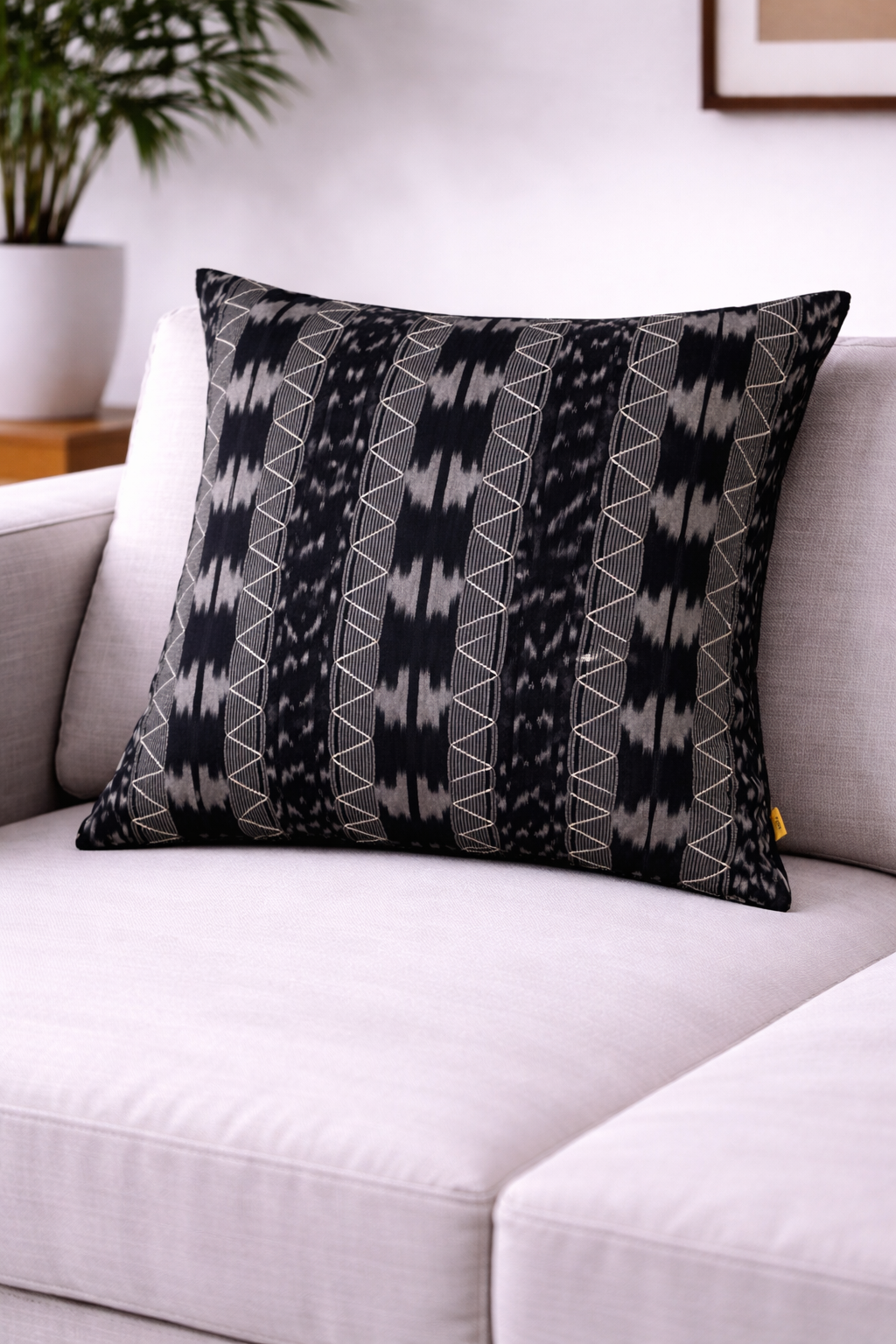 Smoky Ikat Cushion