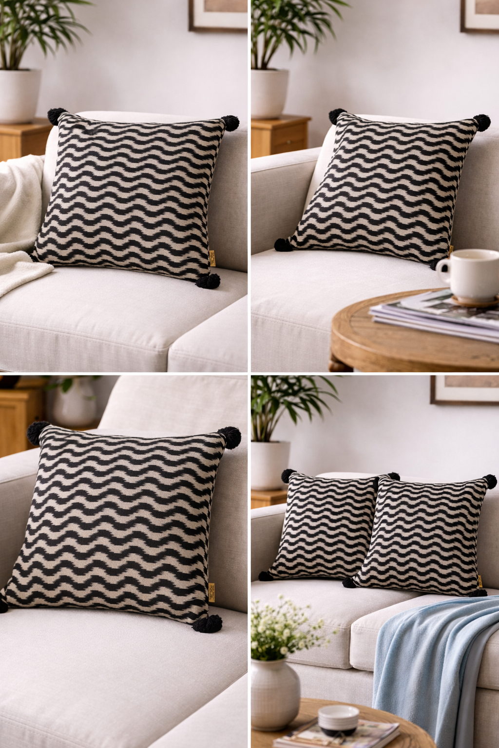Wave Ikat Cushion