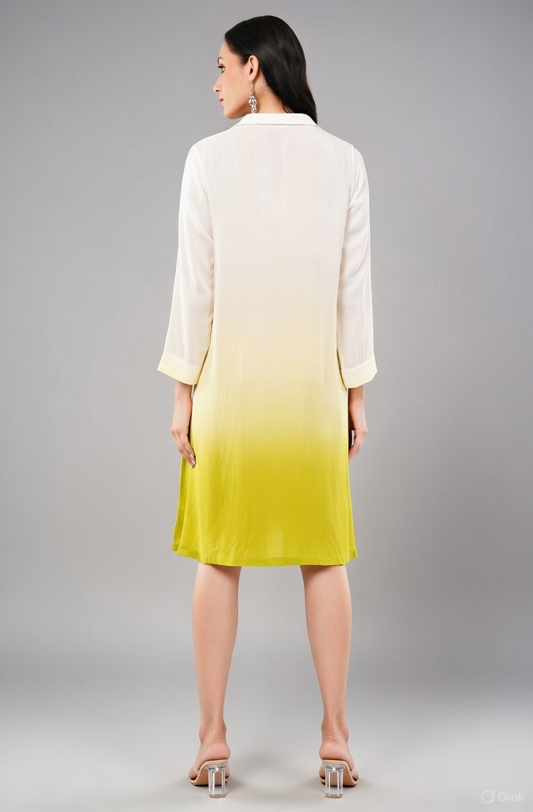 Lime Green Embroidered Shirt